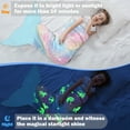thumbnail image 3 of Catalonia Mermaid Tail Blanket Glow in the Dark , Toddler Kids Girls Women Fleece Fish Scales Pattern Sleeping Bag, Mermaid Throw Blanket Gift 60"X50", 3 of 7
