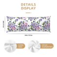 thumbnail image 2 of KLL Ultra Soft Microfiber Body Pillow Cover/Pillowcases 20"x54" with Hidden Zipper Closure-Violets Flowers, 2 of 5