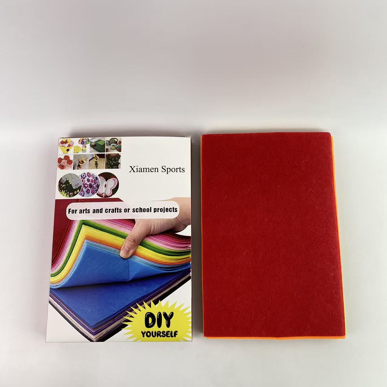 Xiamen Sports woollen cloth,Felt Fabric Sheets, 12" x 8" Craft Felt Fabric Sheets, Assorted Felt Stiff Fabric Square, DIY Sewing Crafts, Patchwork