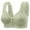 Green, variant on Wdfiry Front-Closing Wirefree Bras for Women Solid Breathable Gathering Push Up Everyday Bras Soft Support Full Coverage Bras