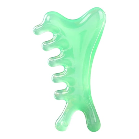 Zxpjkyu Massage Comb Guasha Scraping Scalp Comb Multipurpose Gift Compact Relaxation for Green