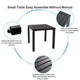 thumbnail image 4 of MF Studio Indoor Outdoor Small Metal Square Side/End Table, Patio Coffee Bistro Table, Black, 4 of 6