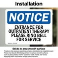thumbnail image 3 of (2 Pack) Entrance For Outpatient Therapy Please Ring OSHA Notice Sign, 3 of 7