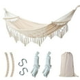 thumbnail image 1 of Double Macrame Hammock Two Person Swing Bed for Beach Yard Bedroom Patio, 1 of 7