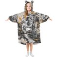 thumbnail image 5 of BZSMCE Wearable Blanket Hoodie Fashion Emerald Storm Tiger Home Wear, 5 of 7
