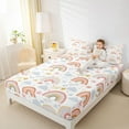 thumbnail image 4 of Castle Fairy Preppy Kids Teens Cartoon Rainbow Twin Sheet Sets,Kawaii Starry Sky Bedding, 4 of 7