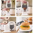 thumbnail image 5 of Rebanador de bagels, con agarre seguro y protector de seguridad para bagels, panes, muffins, panecillos, utensilio de cocina en acero inoxidable blanco JM MX-0134689FYD, 5 of 5