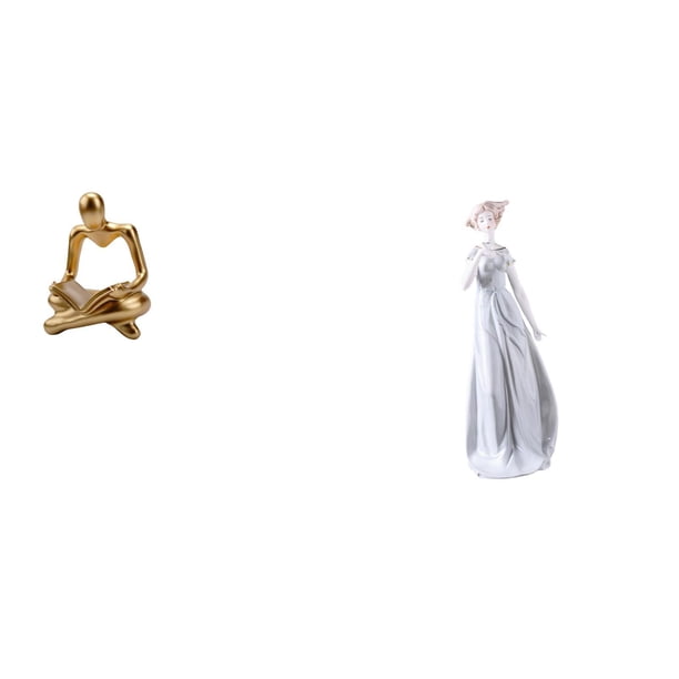 Figura de pensador abstracto,Estatua de pensador abstracto,decoración para el hogar,Figura humana decorativa para oficina,coleccionable,Figura de escritorio,Estatua de niña linda de