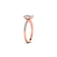 thumbnail image 3 of 2.00 Carat TW Women's Moissanite and Natural Diamond Solitaire Engagment Ring in 10k Rose Gold (Size 6.5), 3 of 4