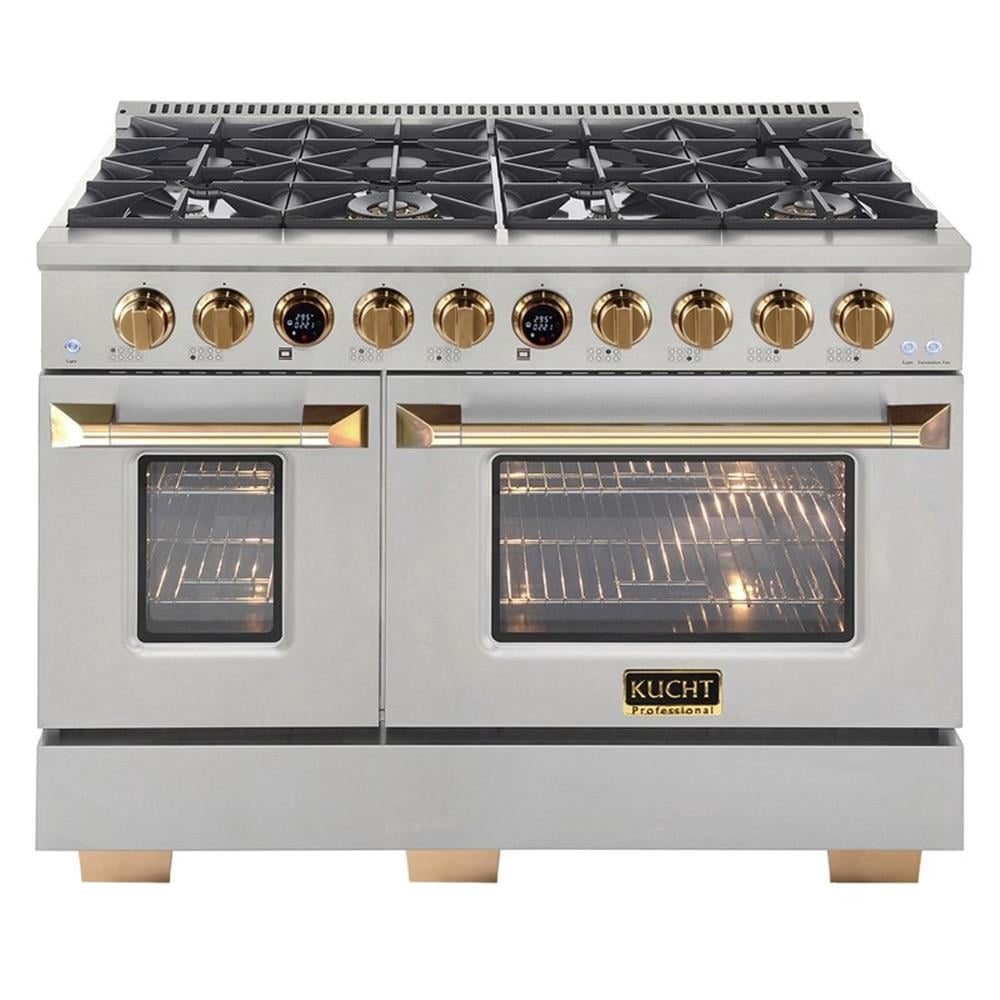 Pemberly Row 48" 6.7. Dual Fuel Range Natural Gas & Under Cabinet Range Hood
