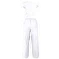 thumbnail image 5 of Dyegold 2 Piece Outfits for Women Deep V Neck Crop Top Side Slit Drawstring Wide Leg Pants Set Jumpsuits Summer Beach Suits, 5 of 5