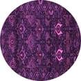 thumbnail image 1 of Ahgly Company Machine Washable Indoor Round Persian Purple Traditional Area Rugs, 5' Round, 1 of 4