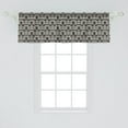 thumbnail image 2 of Ambesonne Damask Window Valance, Curly Ivy Look Classical Art, 42" x 18", Champagne Charcoal Grey, 2 of 3