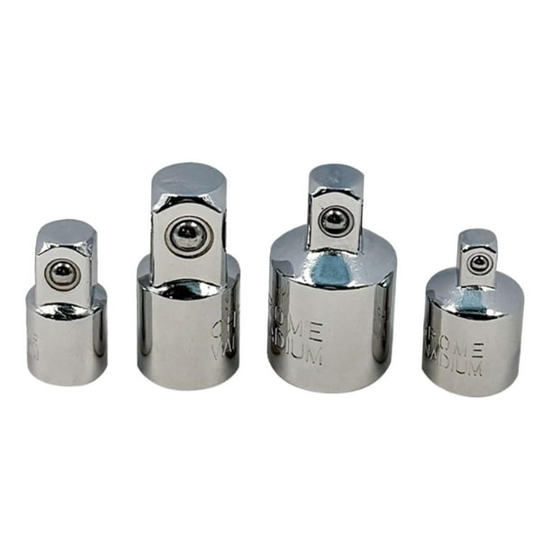 Juego de 4 adaptadores de vasos de impacto de acero, resistentes al desgaste, prácticos y profesionales, herramientas de reparación de trinquete.