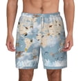 thumbnail image 2 of Goofa Animals Travel World Map Printed Men's Swim Trunks Board Shorts Quick Dry Mens Swimming Trunks with Compression Liner,Breathable Fit Hawaii Beach Shorts-Medium, 2 of 9
