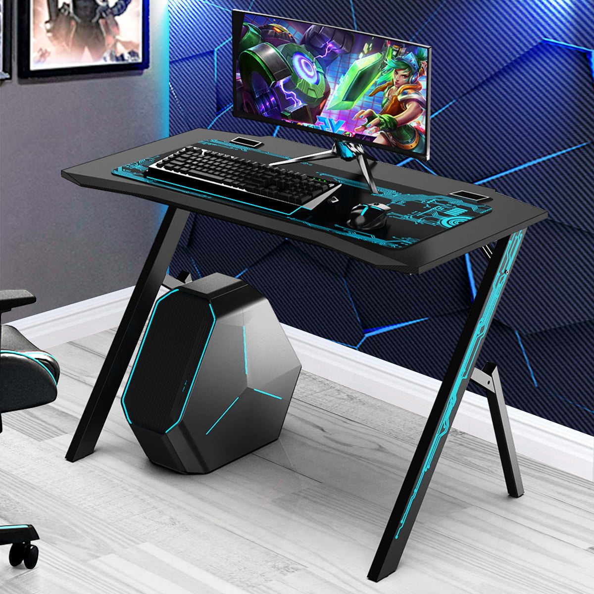 Curved Best Desk For Office And Gaming 