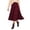 Wine, variant on DYTTDG Women's Classic Plaid High-Waist A-Line Midi Skirt | Elastic Waist Mid-Calf Flared Skirt, Casual Spring-Fall Outer Bottom for Daily & Vacation Occasions