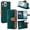 Green, variant on Leather For Apple iPhone 16 Plus RFID Blocking Dual Tone Flip Wallet Case, With Card Holder Buckle Magnetic Closure Shockproof Kickstand Protective Phone Cases Cove,Black,For iPhone 16 Plus