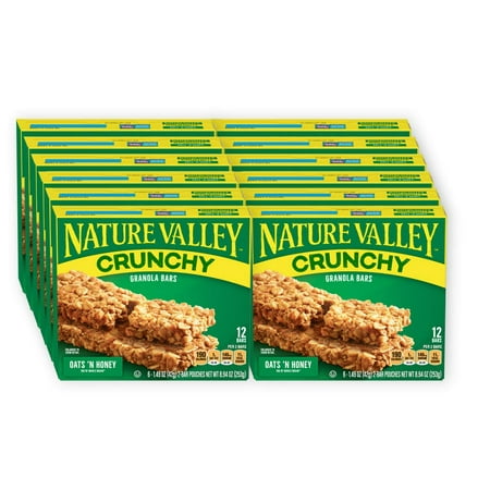 Nature Valley Crunchy Granola Bar Oats N Honey 12 Ct 12 Boxes