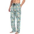thumbnail image 5 of Floral Daisy Pattern Ghost Pajama Pants, Men's Lounge Pants Light with Drawstring and Pockets, Christmas New Year Birthday Father's Day Gifts, X-Large, 5 of 7