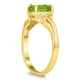 thumbnail image 2 of SZUL Women's 8X6MM Peridot and Diamond Wave Ring in 10K Yellow Gold, 2 of 4