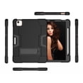 thumbnail image 4 of For iPad Air 4 10.9" 2020 Cover, Kid Friendly Heavy Duty Shock Resistant Rugged Case with Built-in Pen Holder Stand for 2020 Released Apple iPad Air 4 10.9" (Black), 4 of 4