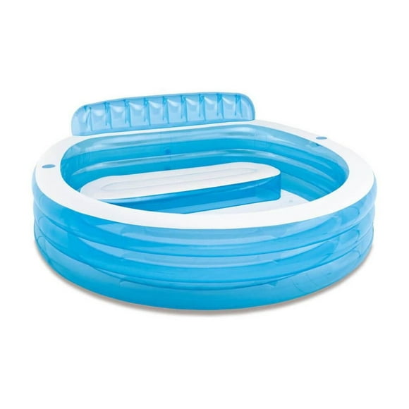Intex Swim Center Family Lounge Pool, Age 6+, Inflatable Pool with Built-In Bench