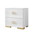 thumbnail image 2 of Castle Place Elegant Glow 2 Drawer Nightstand, White, 2 of 10