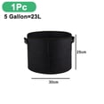 thumbnail image 2 of GLFILL Reusable Felt Garden Planting Bags Perfect for Growing Vegetables and Potatoes All Black 5 Gallon, 2 of 9