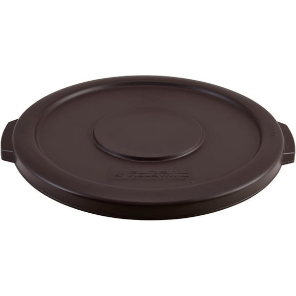 Global Industrial Plastic Trash Can Lid 10 Gallon Brown