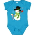 thumbnail image 3 of Inktastic Christmas Snowman in Top Hat with Candy Cane Boys or Girls Baby Bodysuit, 3 of 5