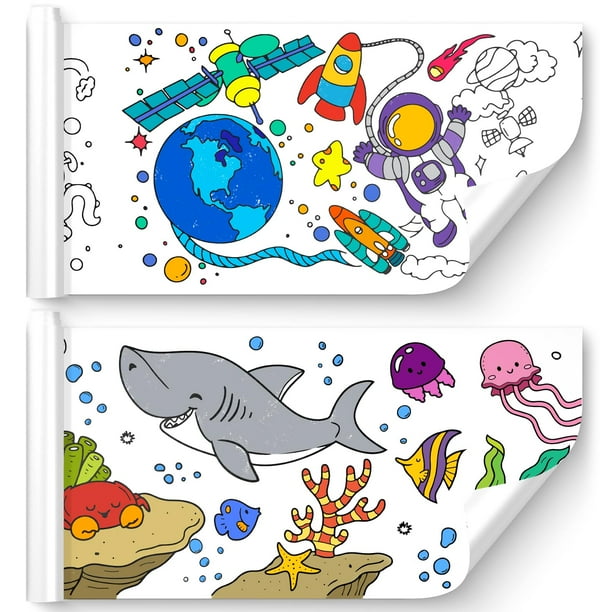 Rollo de papel de dibujo infantil Keweis, 300 x 30 cm, 2 unidades