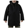 thumbnail image 1 of Sweat à Capuche Rétro pour Hommes avec Col Montant, Coupe Ample Décontractée, Style Business, Manches Longues Mi-Longues, Couleur Unie, 1 of 7