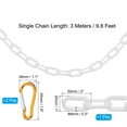 thumbnail image 4 of Uxcell 2Pcs Total 20Ft Plastic Safety Barrier Chain, 4 Magnetic Hooks, White, 4 of 6