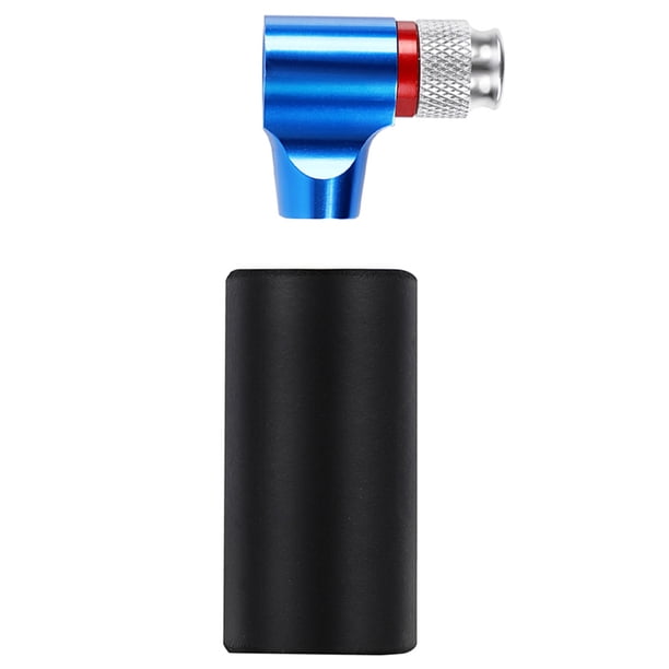 Bomba de CO2 para bicicleta, válvula Schrader Presta, minibomba manual para bicicleta de montaña y carretera, color azul