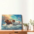 thumbnail image 4 of Gukieu Cloud Guinea Pig Print Horizontal Canvas Decorative Painting 12x16 Inch Shrinkage Resistant Frame Hanging Home Wall Art Decor, 4 of 6