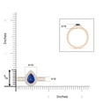 thumbnail image 4 of ANGARA Natural Blue Sapphire and Diamond Halo Split Shank Engagement Ring in 14K Rose Gold for Women (Size-7x5mm) | September Birthstone, Anniversary, Jewelry Gift for Women | Natural Sapphire Ring, 4 of 9