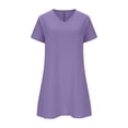 thumbnail image 4 of Dlentnea Dresses for Women Cotton Linen Summer V Neck Casual Sundresses Beach Vacation Dress Clothes S-5XL, 4 of 7