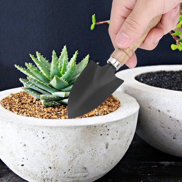 Real Metal 3pcs Mini Herramientas De Jardinería De Plantas Para Amantes De Las Flores, Con Pala De Rastrillo, Para Trasplantar Flores