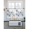 thumbnail image 2 of Blue Teal Dandelion Tier Curtains 24 Inch Length,Sheer Curtains for Bedroom Living Room Window Dragonfly Modern Art Watercolor Rod Pocket Drapes Kitchen Curtains Small Half Window 27.5"x24" 2 Panels, 2 of 6
