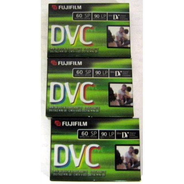 Mini cintas DV Fujifilm DVC DVM60, paquete de 3
