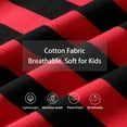 thumbnail image 3 of LittleSpring Kids Striped Long Sleeve T-Shirts 5T Boys Crew Neck Fall Spring Tees Tops Casual Relaxed Fit Red and Black, 3 of 6