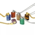 thumbnail image 2 of HOOUN Healing Crystal Cylindrical Stone Pendant Perfume Bottle Necklace Jewelry Gift-Rose Quartz, 2 of 5