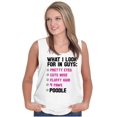 thumbnail image 3 of What I Look For In Guys Poodle Lover Womens Plus Size Graphic Tank Top Brisco Brands 2X, 3 of 5