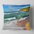 thumbnail image 2 of Designart Blue Sea with Warm Waves - Seascape Throw Pillow - 16x16, 2 of 5