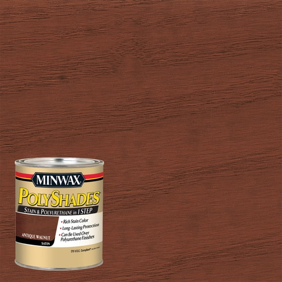 Minwax PolyShades 275 VOC Antique Walnut Satin, 1-Qt