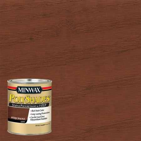 Minwax PolyShades 275 VOC Antique Walnut Satin, 1-Qt Wood Finish