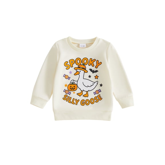 RUINIXCW Toddler Boy Girl Halloween Sweatshirt Pullover Crew Neck Long Sleeve Tops