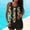 A109 Black, variant on Tankini Sets for Women Built-in Bra Hibiscus Floral Print Tummy Control Two Piece Bathing Suits with Boyshorts Modest Slimming Summer Swimsuits