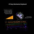 thumbnail image 4 of Amdohai Backlit Mechanical Gaming Keyboard Blue Switch 87 Keys Ergonomic Keyboard Suspended Keys with Hand Wrist(Black), 4 of 7